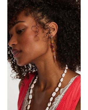 Ariana Ost Sira Dangle Earrings - Red
