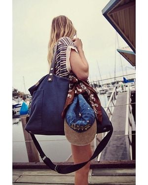 Free People Preston Canvas Bag - Blue