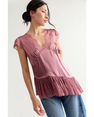 Mes Demoiselles Sibilla Silk Top - Red