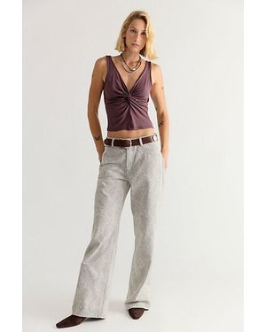 Rolla's Kate Baggy Printed Jeans - White