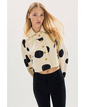 Sixxta Surprise Polka Dot Jacket - Blue