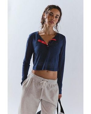 Fp Movement Sheer Pop Henley - Blue