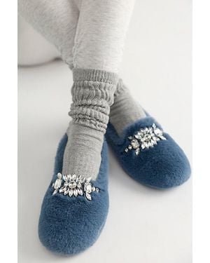 Free People Slumber Party Loafer Slippers - Blue