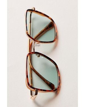 Free People Beau Square Sunglasses - Green