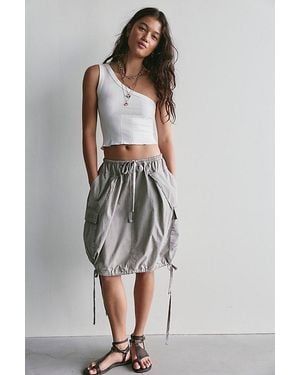 Free People Arlo Cargo Midi Skirt - Grey