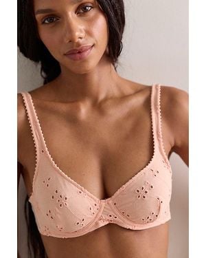 Intimately By Free People Full Bloom Cotton Eyelet Underwire Bra By - Natural