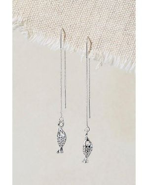 PAJAROLIMON Fp X Paja Threader Earrings By - Natural