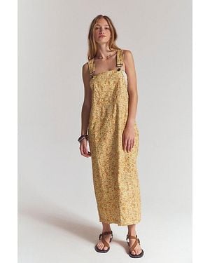 Free People Hanson Apron Midi Dress - Natural