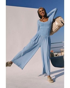 Fp Movement Hot Shot Wide Leg Onesie - Blue