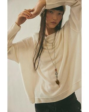 Free People Tomorrow Cashmere Crewneck - Natural