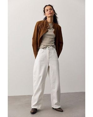 Free People Truro Baggy Puddle Jeans - Brown