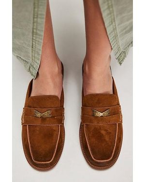 Free People Lucky Penny Loafer Mules - Green
