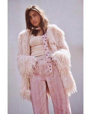 Free People Tilly Skinny Embellished Scarf - Pink