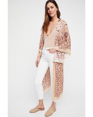 Free People Magic Dance Border Print Kimono - Multicolour