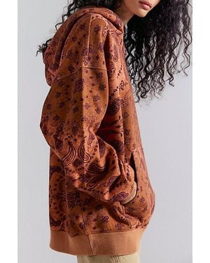 Free People It's A Vibe Printed Hoodie - Brown