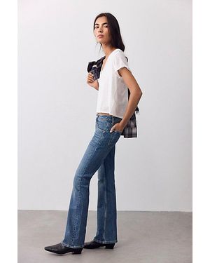 Free People Monte Low-Rise Slim Bootcut Jeans - Blue