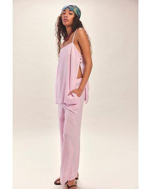 Free People Sightseer Linen Set - Pink