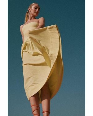 free-est Onda Drop-Waist Tube Midi Dress By - Blue