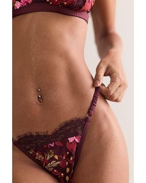 Kilo Brava Velvet Burnout G-String - Brown