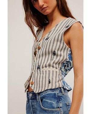 MAISON HOTEL Ile De Re-giada Vest Jacket - Blue
