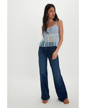 Mother The Hustler Roller Sneak Jeans - Blue