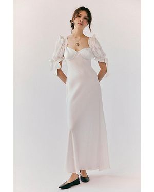 Selkie The Poet Slip Dress - White
