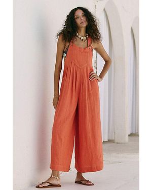 free-est Sundrenched Dungarees By - Red