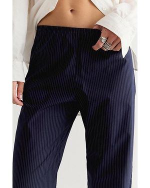 DONNI. Pop Pinstripe Simple Pants - Blue