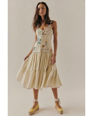 Bali Forget Me Not Midi Dress - Natural