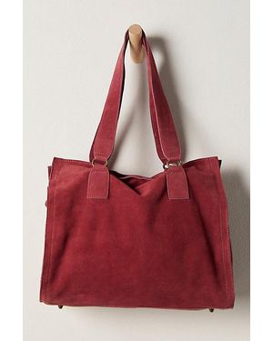 Free People Salma Suede Tote Bag - Red