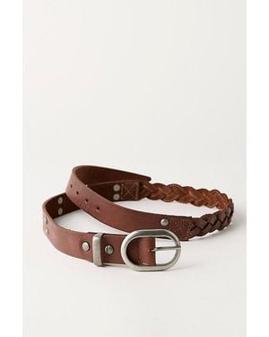 Free People Edgewater Leather Belt - Brown