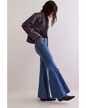 Free People La Rosa Flare Jeans - Blue