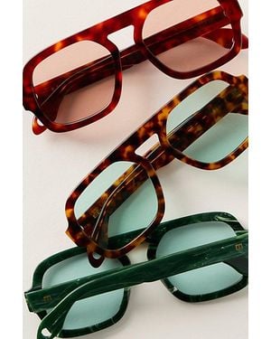 Elisa Johnson Jane Aviator Sunglasses - Green