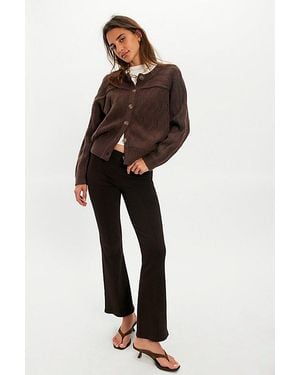 DONNI. The Tall Rib Kick Flare Pants - Brown