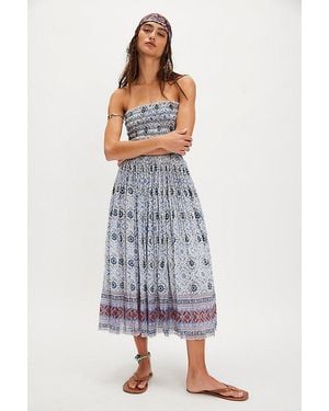 Free People Fp One Ravenna Printed Convertible Maxi Skirt - White