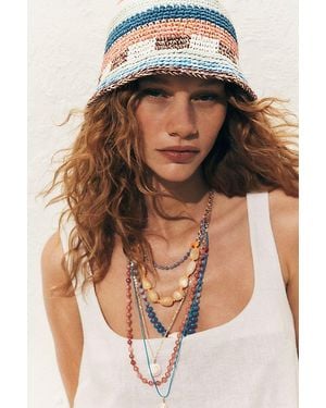 Free People Hailee Semiprecious Beaded Necklace - Gray
