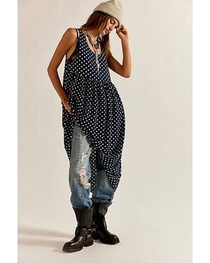 Free People Polka Dot Dress - Blue