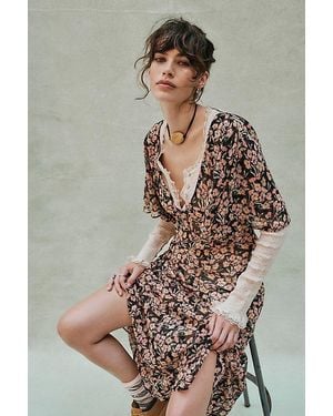 Free People Elisandra Midi Dress - Gray
