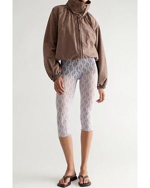 Only Hearts Stretch Lace Capris - Purple