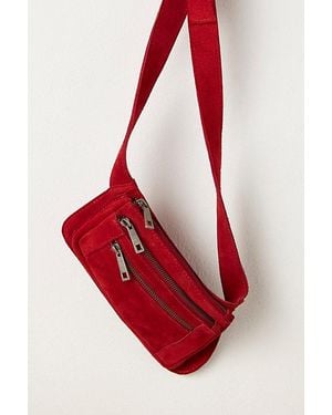 Free People Avalon Suede Sling Bag - Red