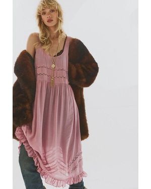 Intimately By Free People Voile And Lace Midi Slip Dress By - Pink