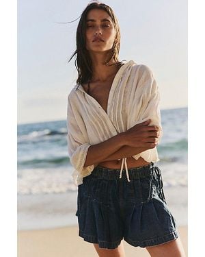 Free People We The Free Croquet Shorties - Blue