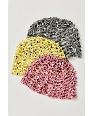 Free People Mila Sequin Disco Cap - Grey