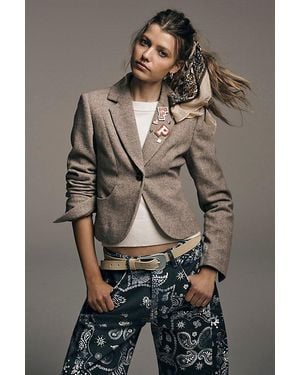 Free People Whip Smart Blazer Jacket - Multicolour
