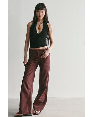 Free People Time Flies Low-Rise Clean Solid Trousers - Multicolour