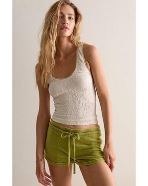 Intimately By Free People Staycation Terry Micro Lounge Shorties By - Green