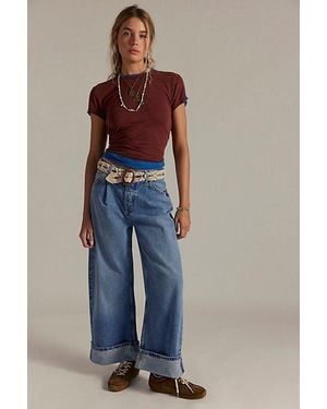 Free People Alia Wide-Leg Jeans - Blue