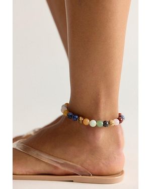 Free People Paloma Semiprecious Stone Anklet - Brown