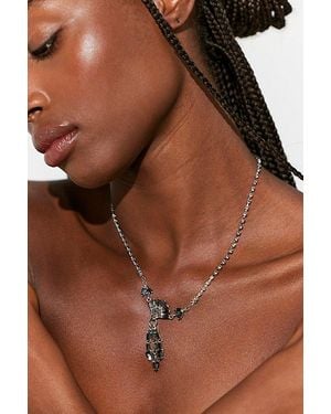 Free People Sugar And Spice Rhinestone Necklace - Brown