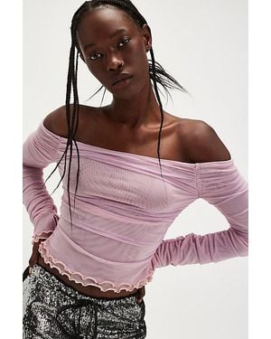 Free People Gab Knit Top - Pink